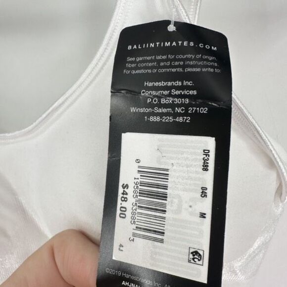 NWT Bali Comfort Comfortflex Fit Seamless Shaping Wireless Bra Medium White - Picture 3 of 7